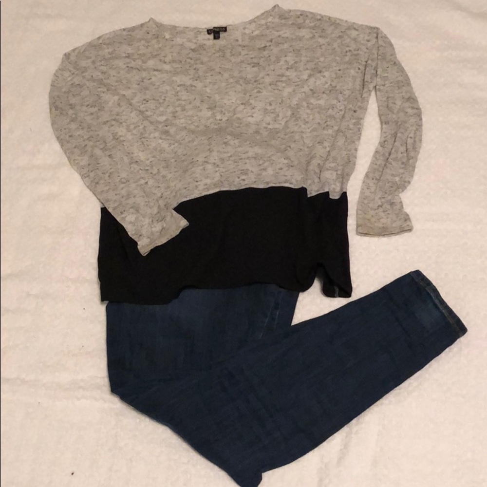 Classic grey/black top